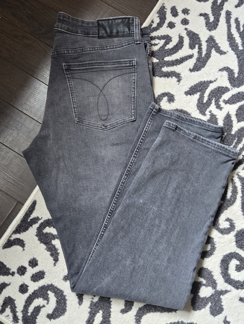 Calvin Klein Jeans Straight Leg Grey Washed Denim